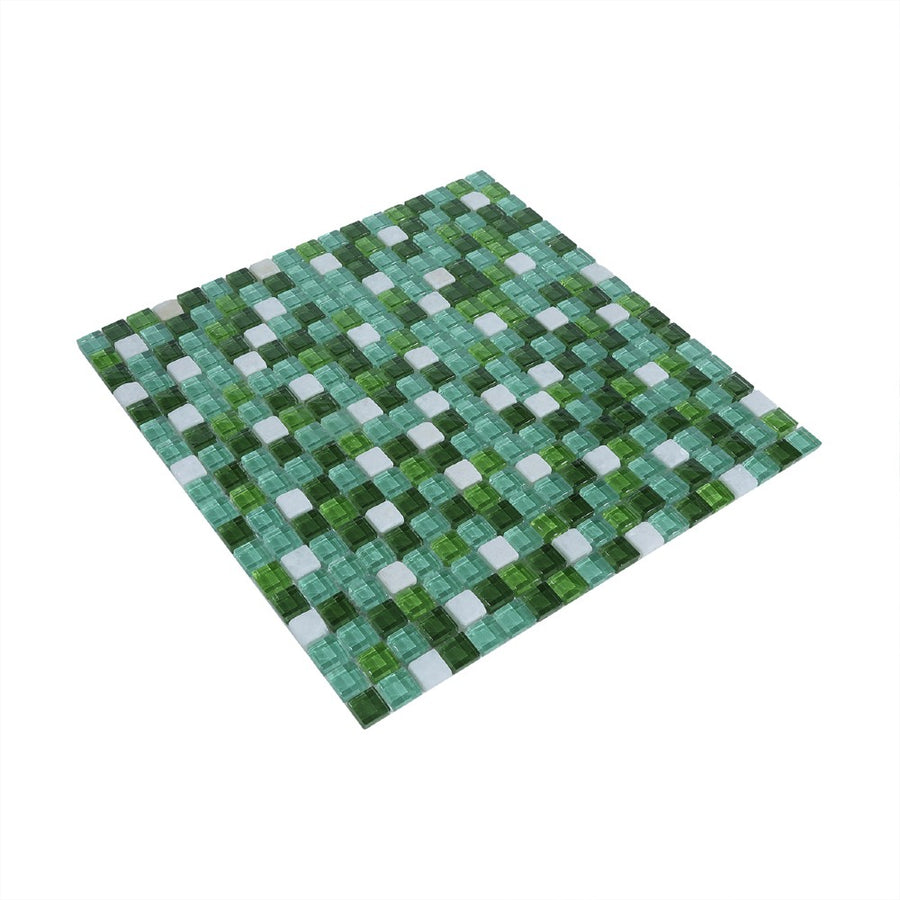 Pastilha de Pedra Mosaico Imaginário Verde 30x30