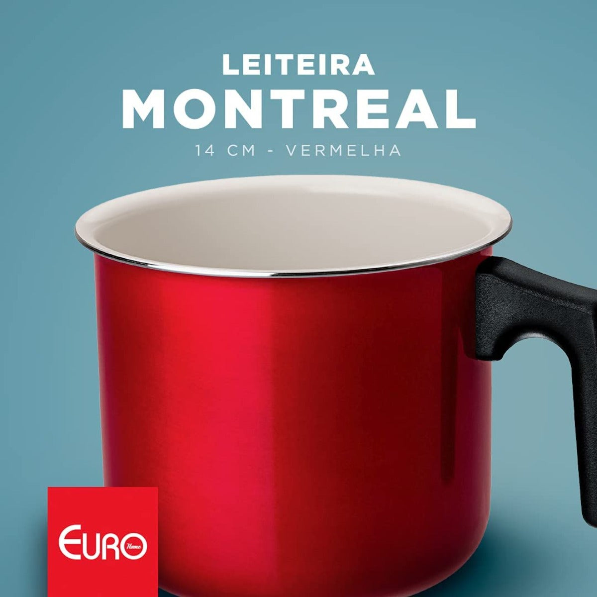 Leiteira Montreal 14 Cm Vermelha Euro - Altaluce