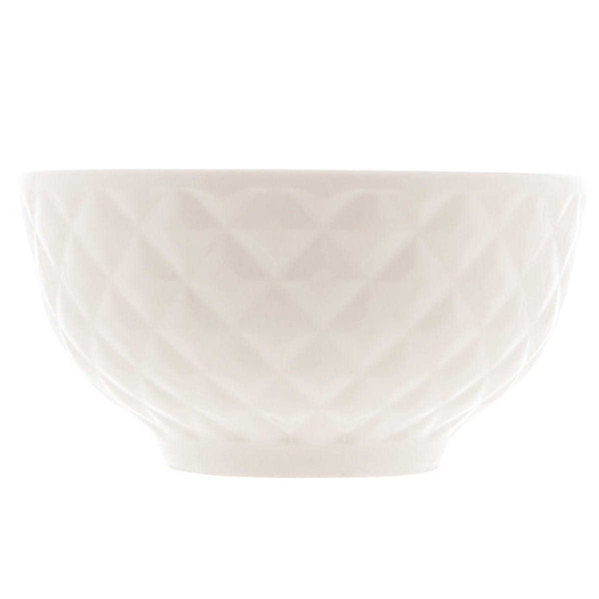 Bowl de Porcelana Branco Diamond 11,5 x 6 cm - Lyor - Altaluce