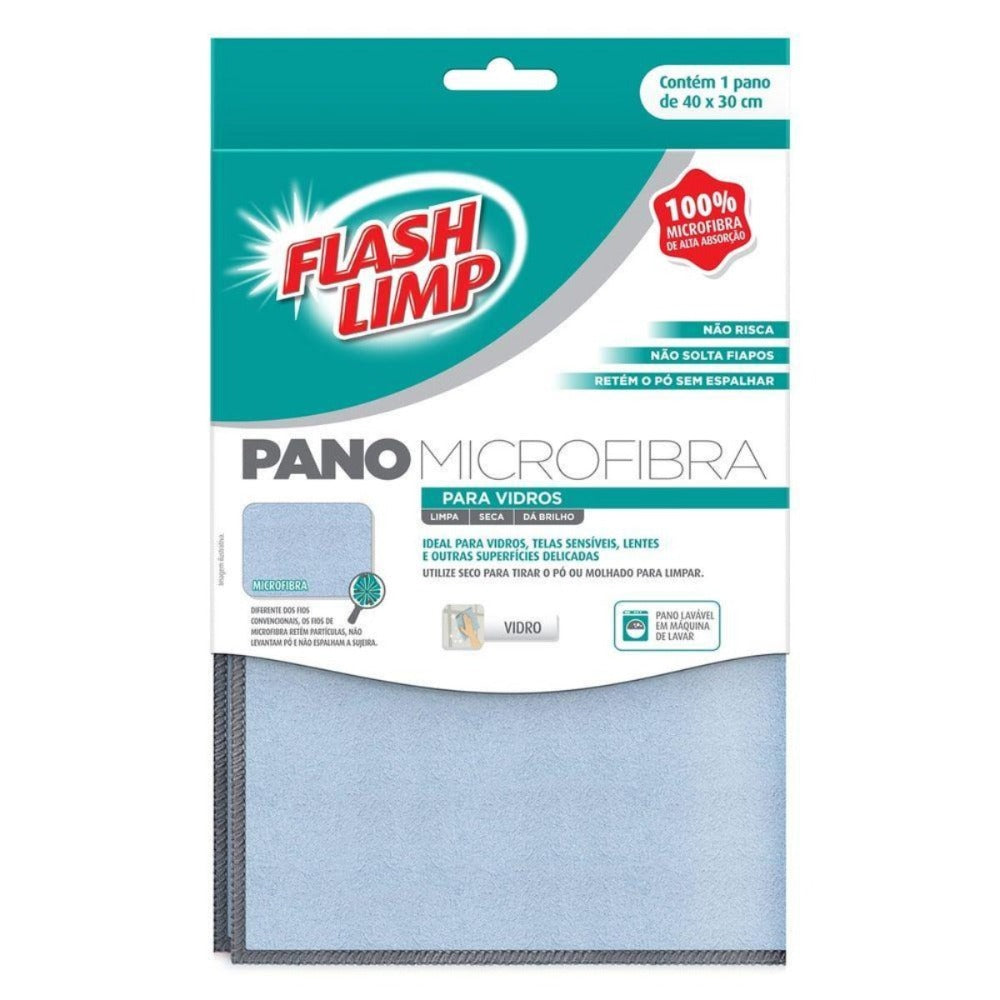 Pano Microfibra Para Vidros FlashLimp - Altaluce