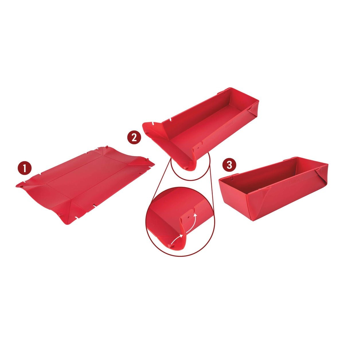 Forma De Silicone Desmontável 28 X 13 Cm Vermelha Euro - Altaluce