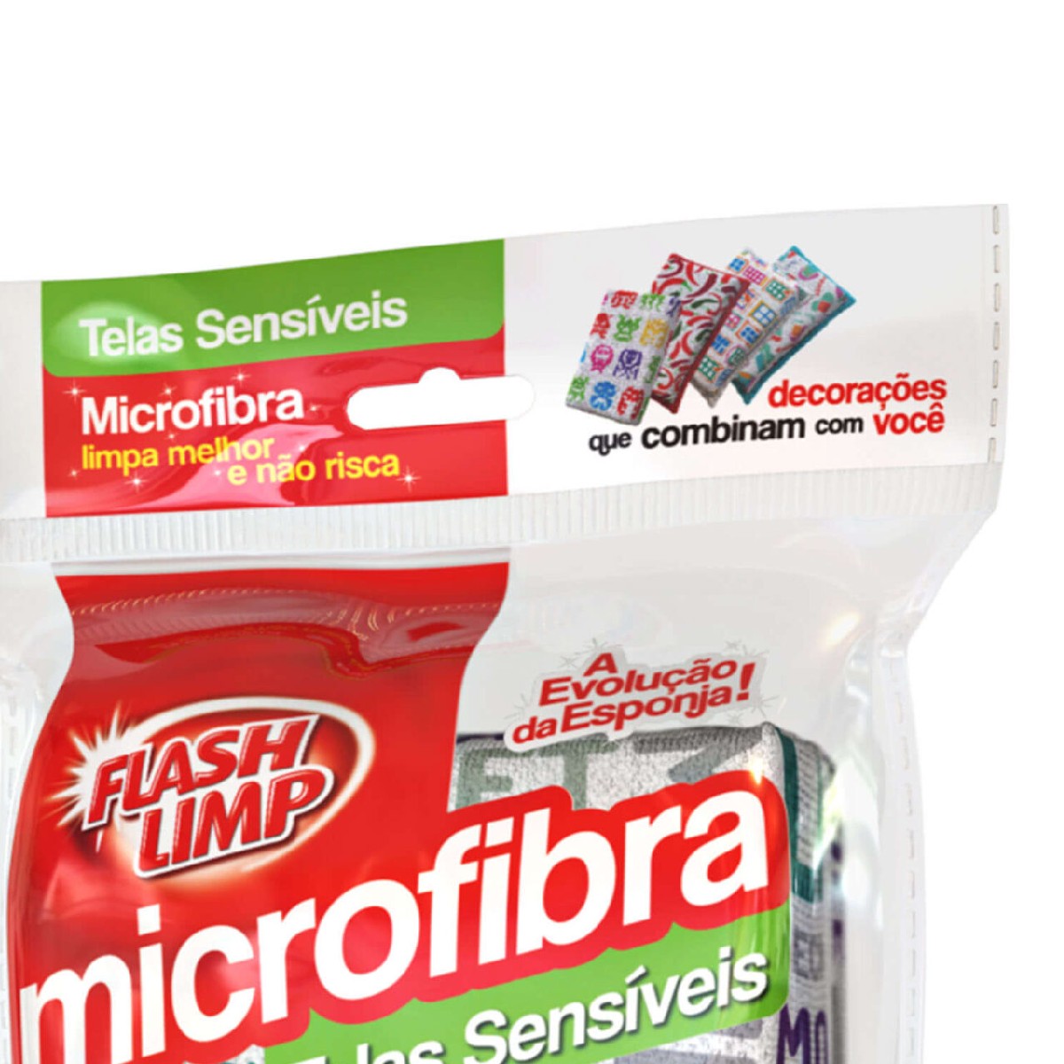 Esponja Microfibra Para Telas Sensiveis All Type 5 Peças FlashLimp - Altaluce