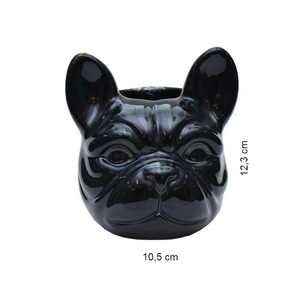 Vaso Cachepot Bulldog em Porcelana - Altaluce